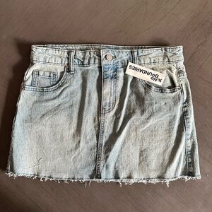 No Boundaries Denim Mini Skirt in Light Blue
